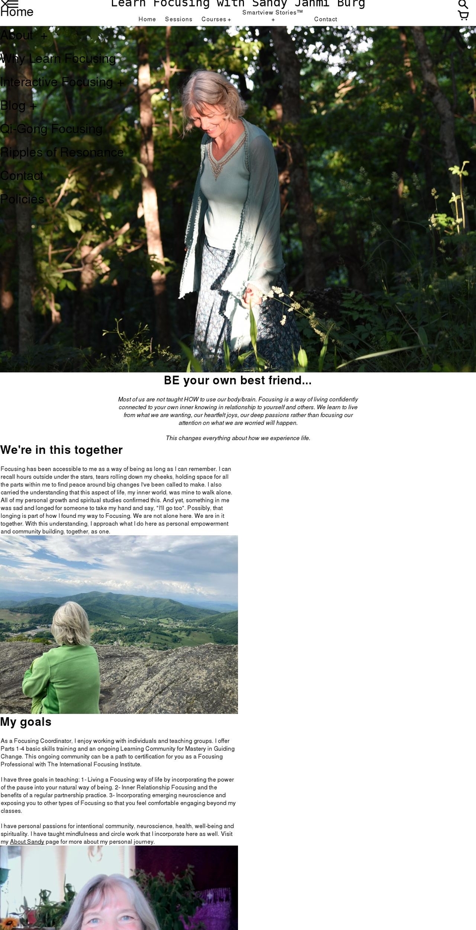 sandyjahmi.com shopify website screenshot