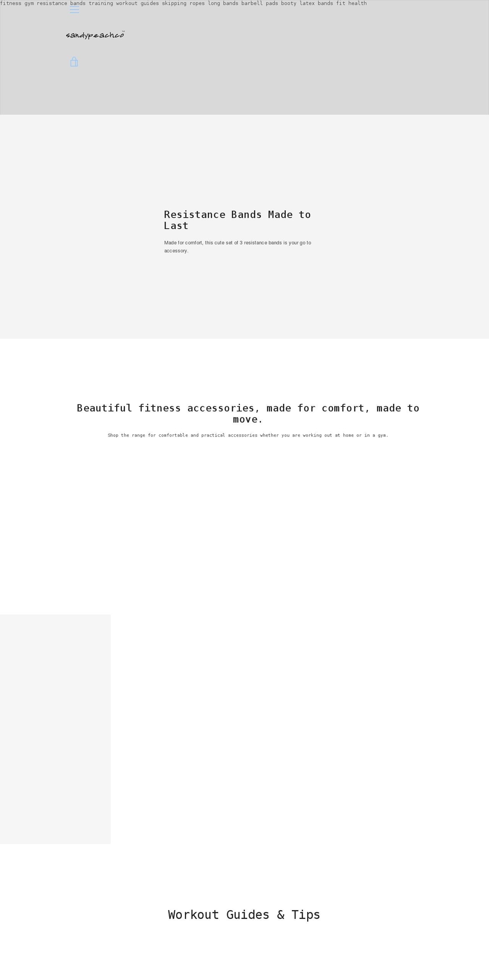 sandypeachco.com shopify website screenshot