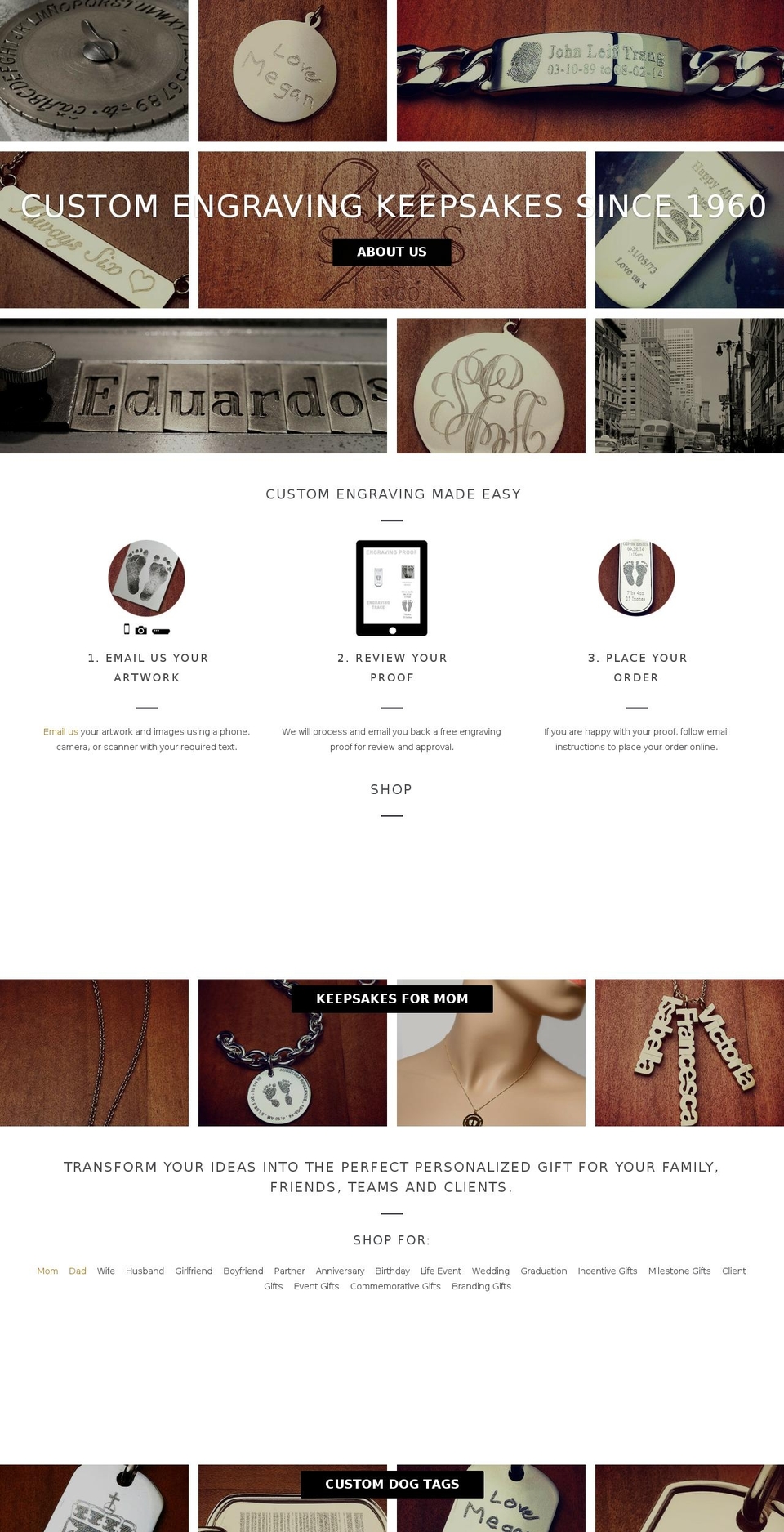 sandystevenengravers.com shopify website screenshot