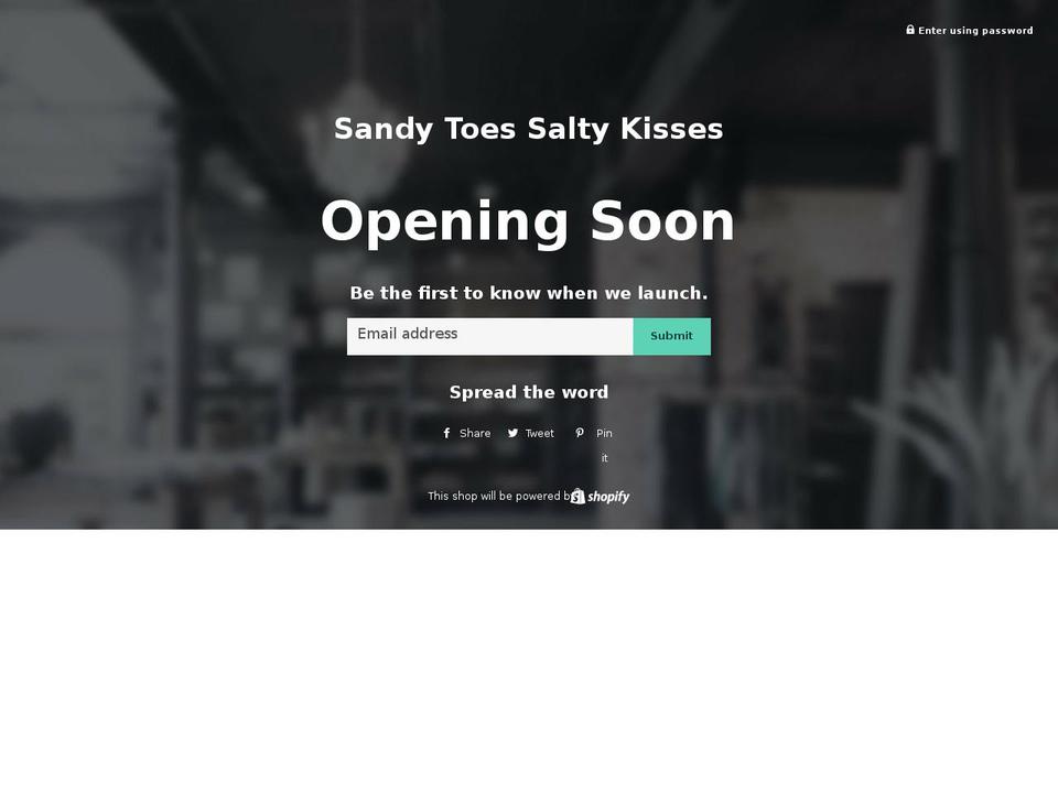 sandytoessaltykisses.com — Shopify storefront screenshot
