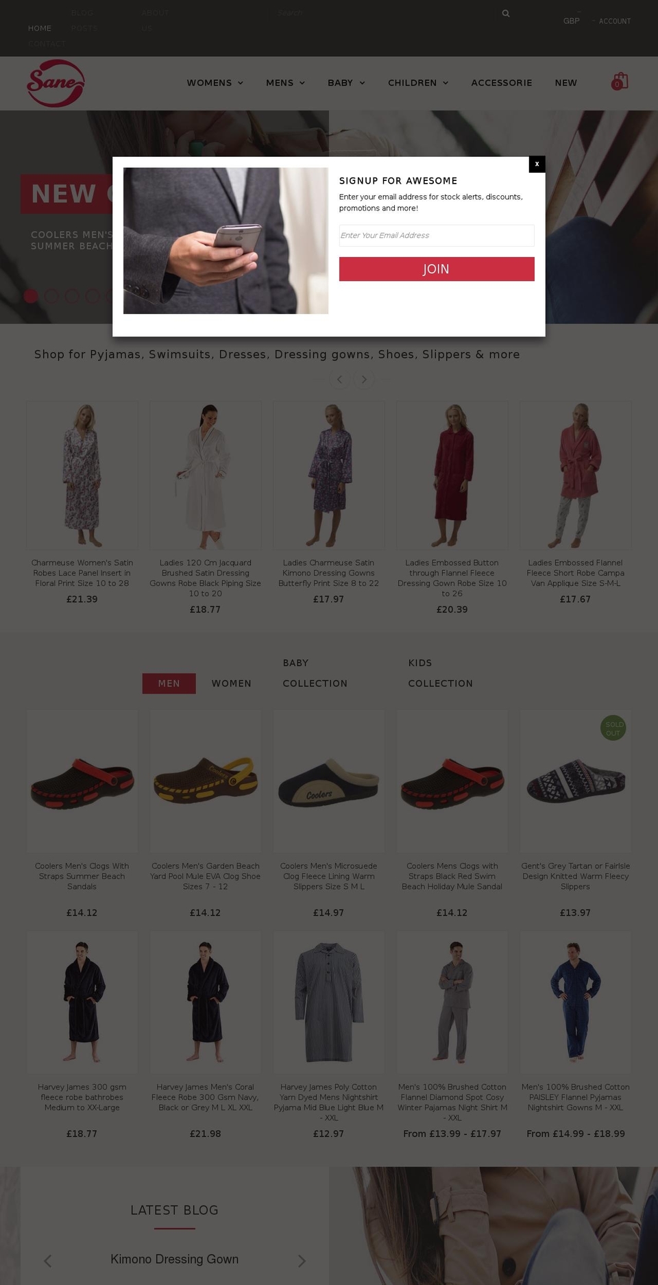 saneshoppe.com shopify website screenshot