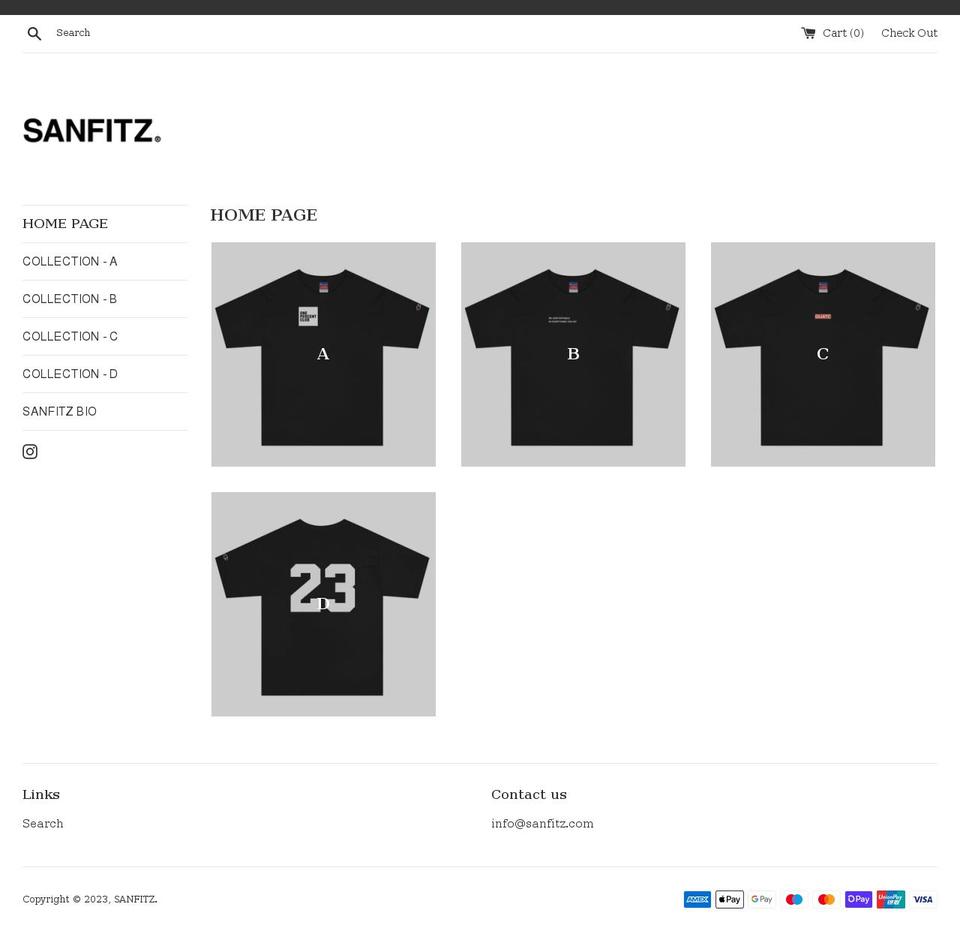 sanfitz.com shopify website screenshot
