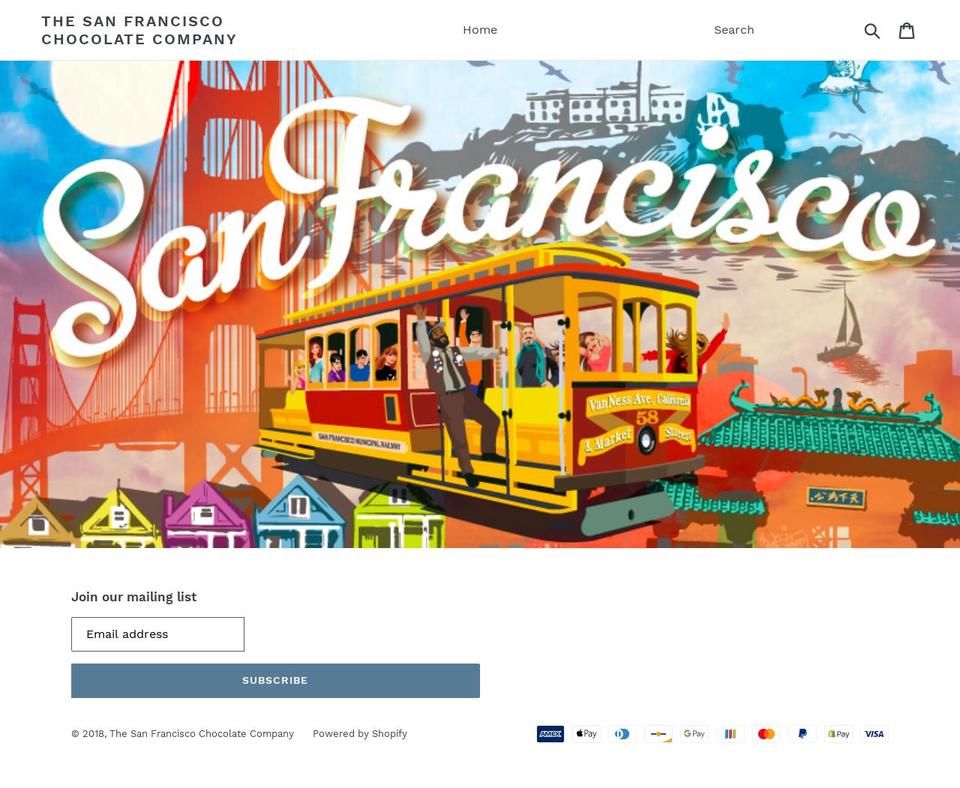 sanfranciscochocolatecompany.com — Shopify storefront screenshot