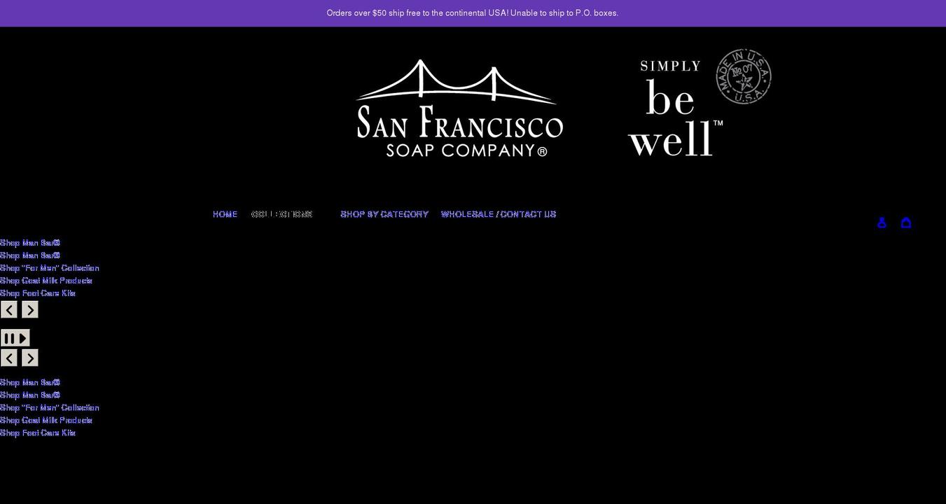 sanfranciscosoapcompany.net shopify website screenshot