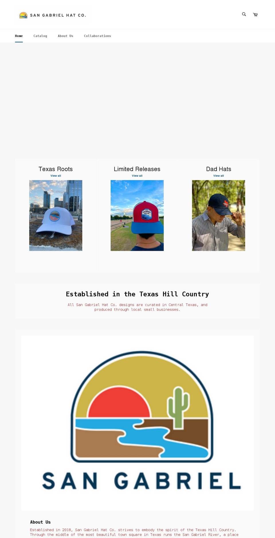 sangabrielhats.com shopify website screenshot