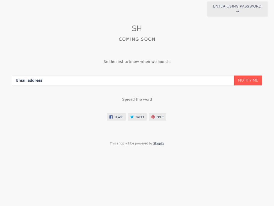 sanheusen.com — Shopify storefront screenshot