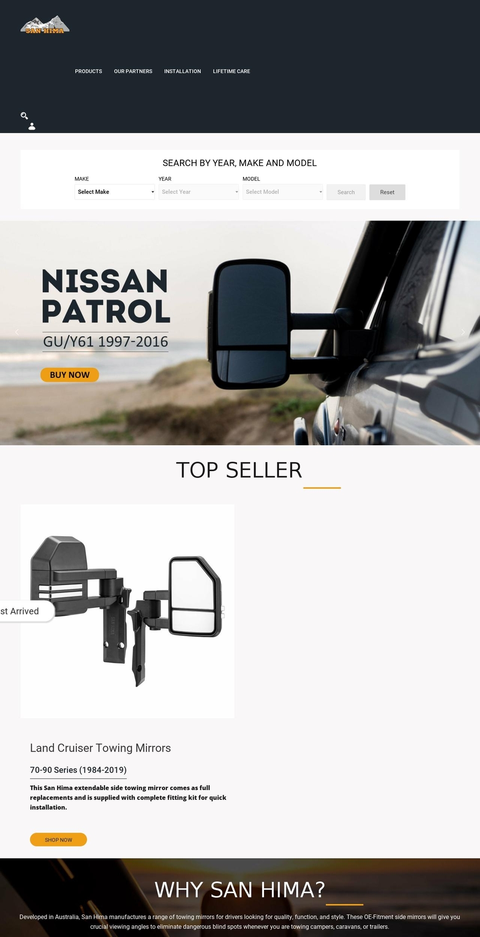 sanhima.com shopify website screenshot