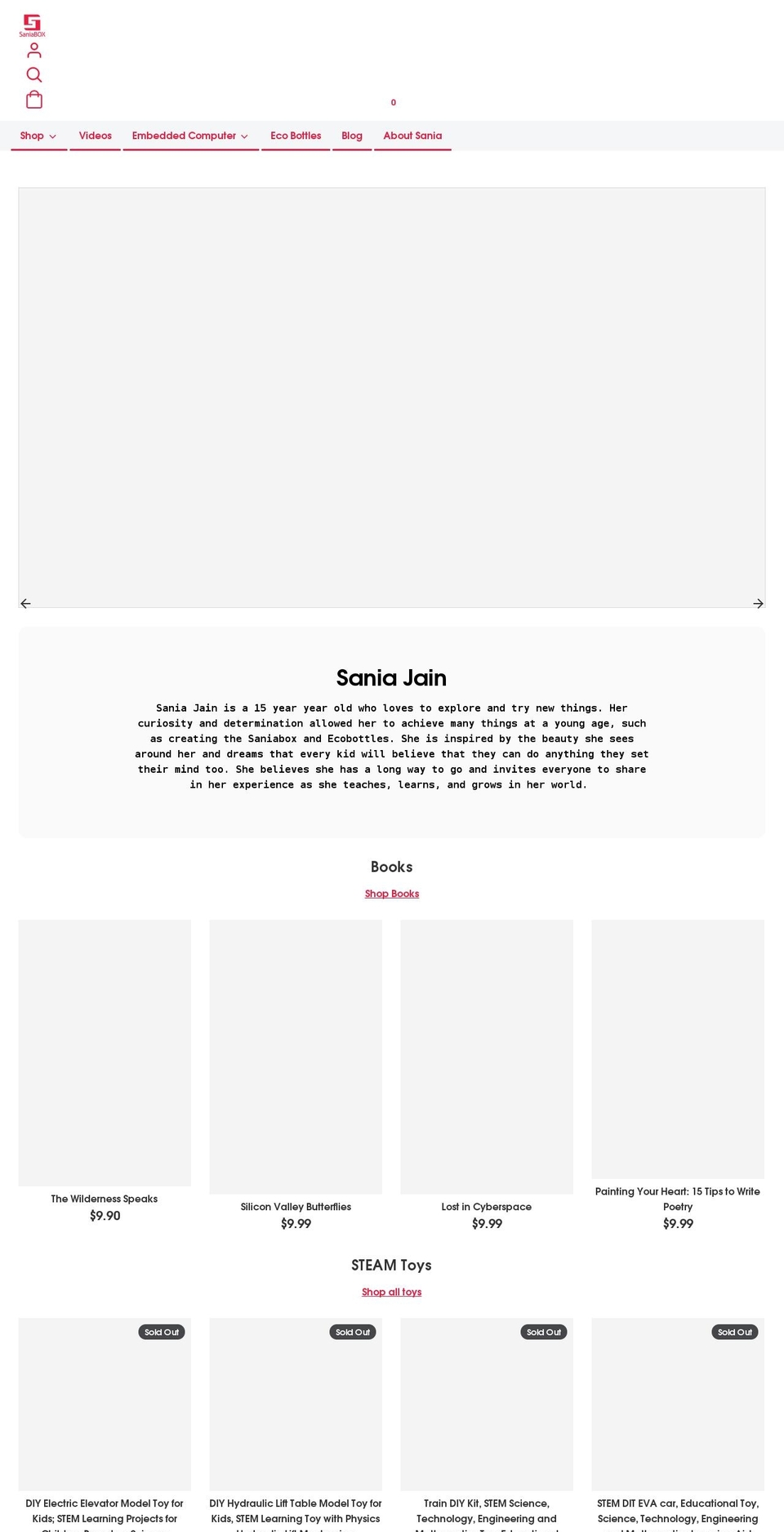saniabox.com shopify website screenshot