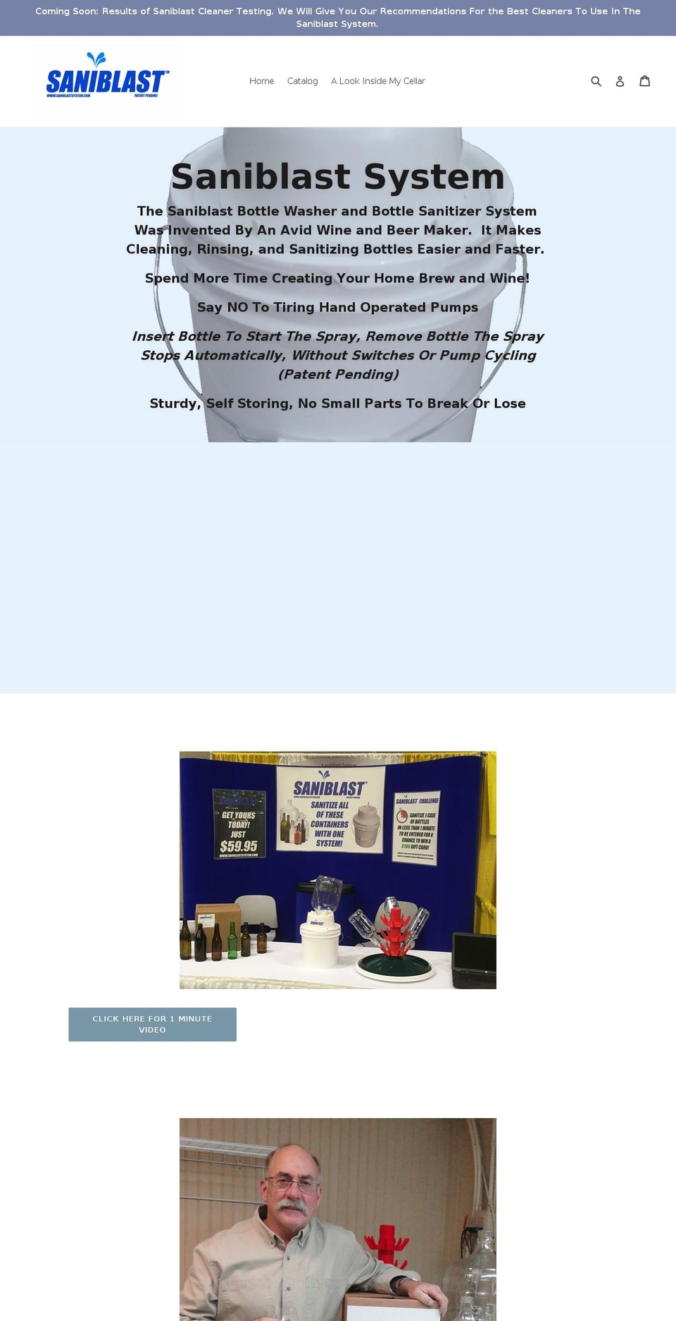 saniblastsystem.com shopify website screenshot