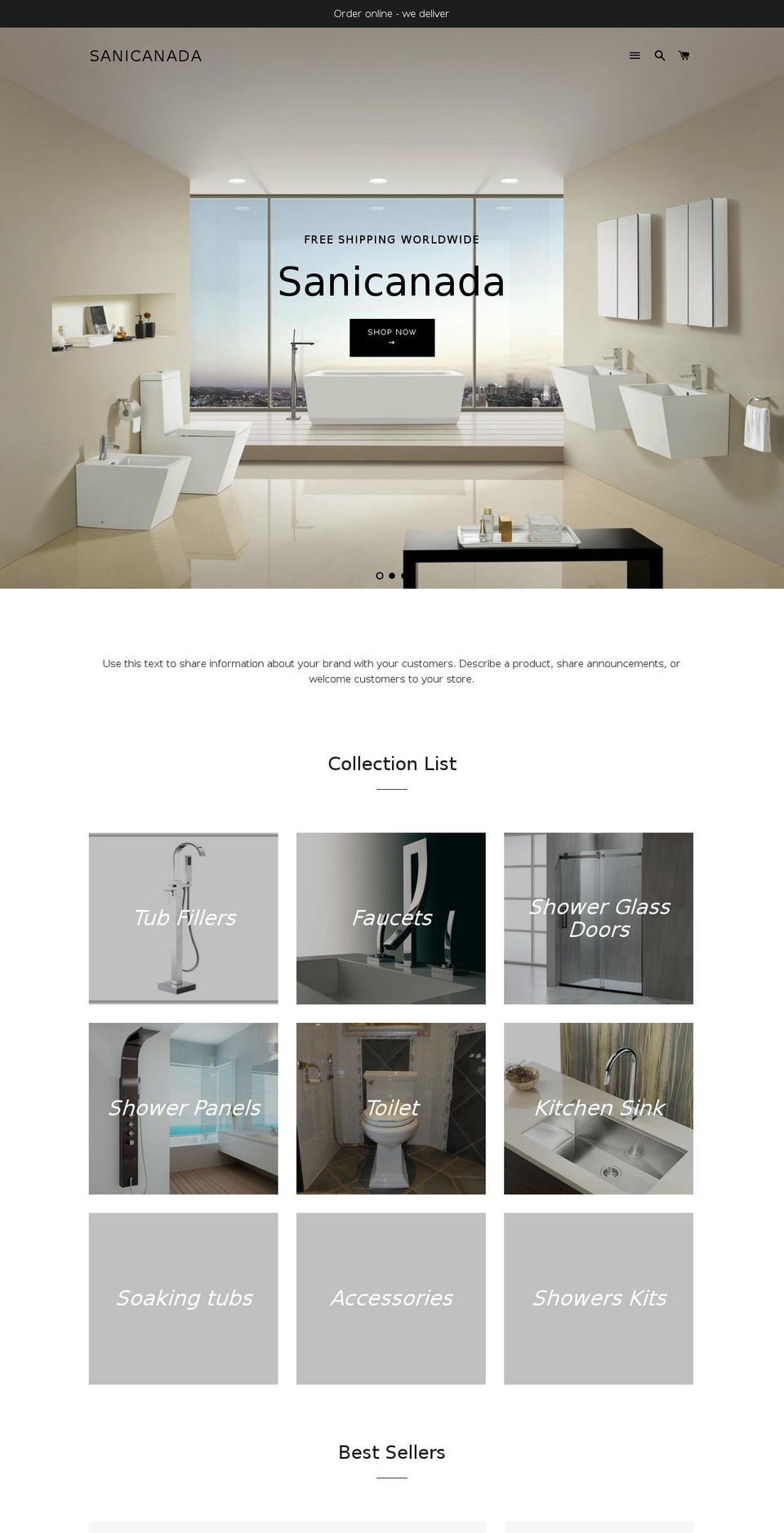 sanicanada.com — Shopify storefront screenshot