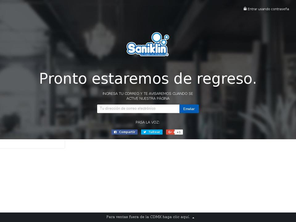 saniclin.com shopify website screenshot