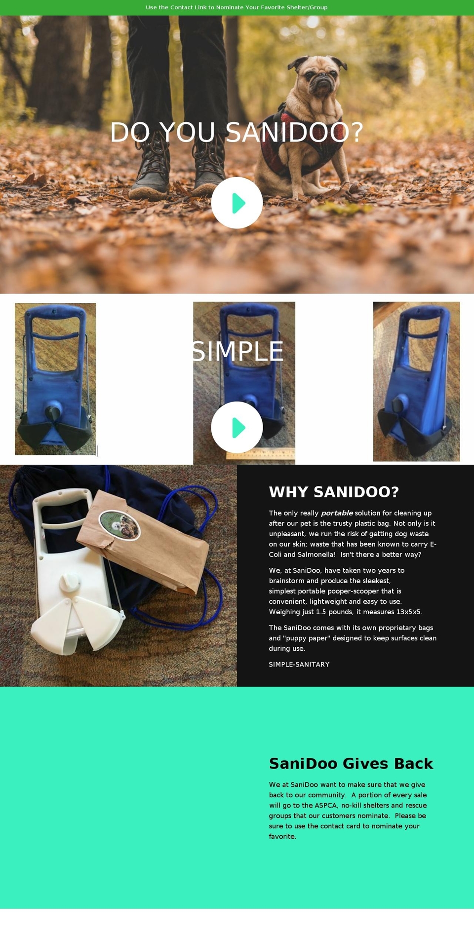 sanidoo.com — Shopify storefront screenshot
