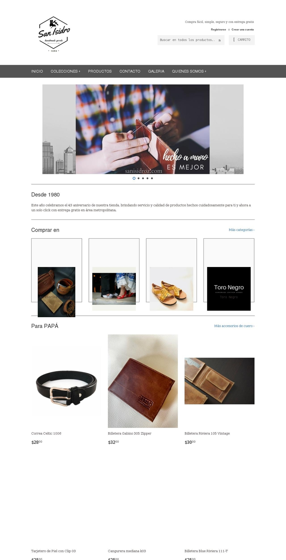 sanisidroz.com shopify website screenshot