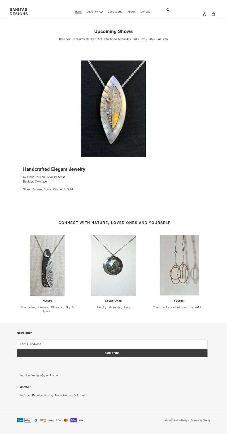 sanitasdesigns.com shopify website screenshot