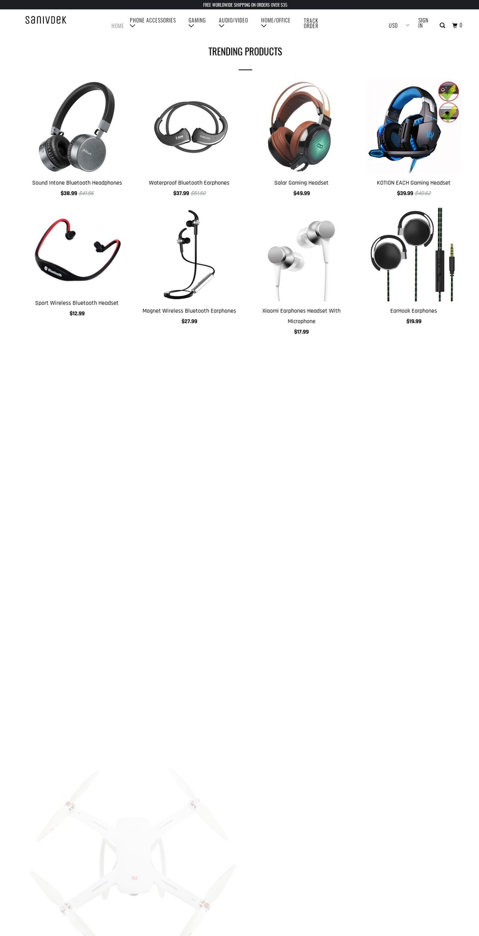 sanivdek.com shopify website screenshot