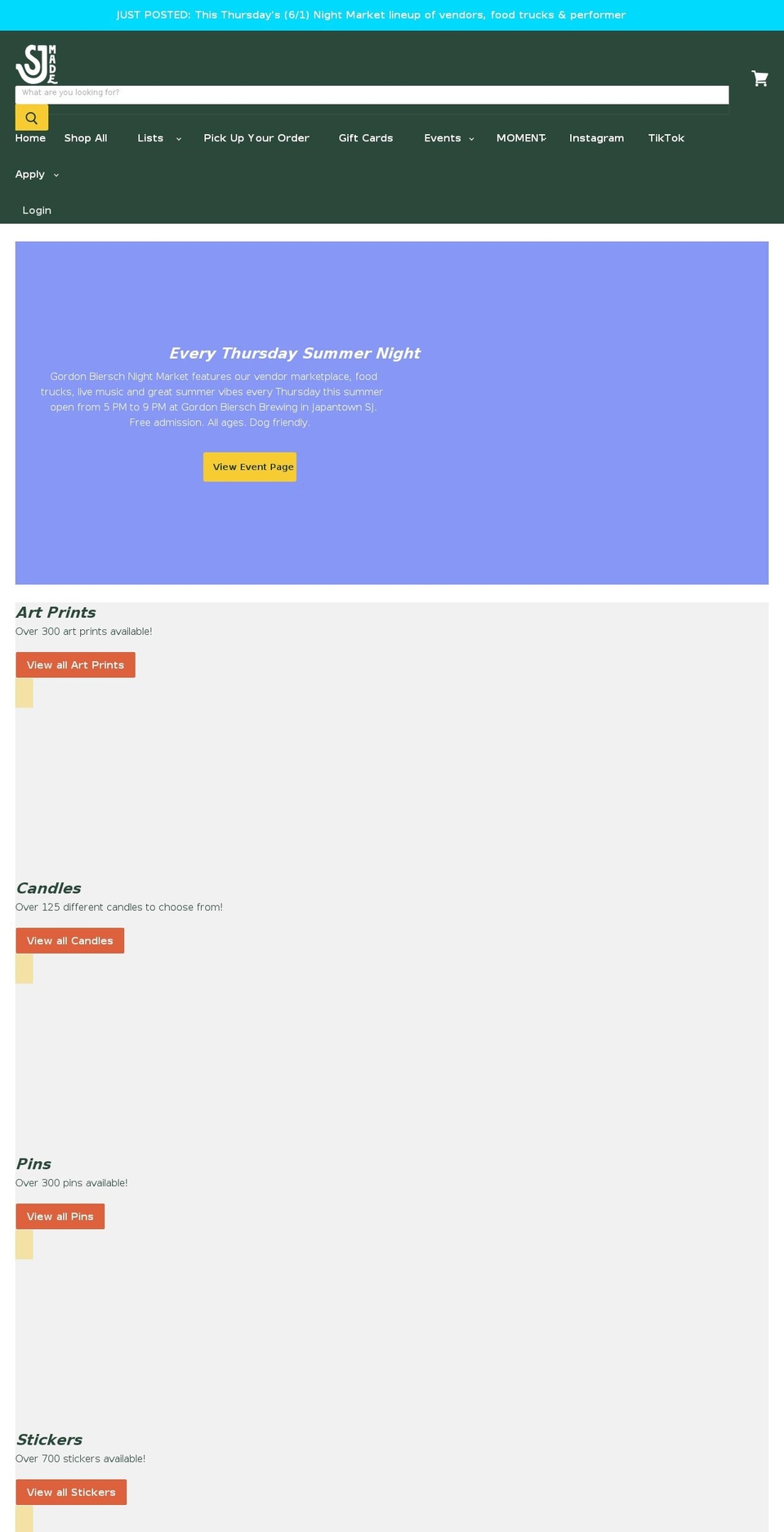 sanjosemade.com shopify website screenshot