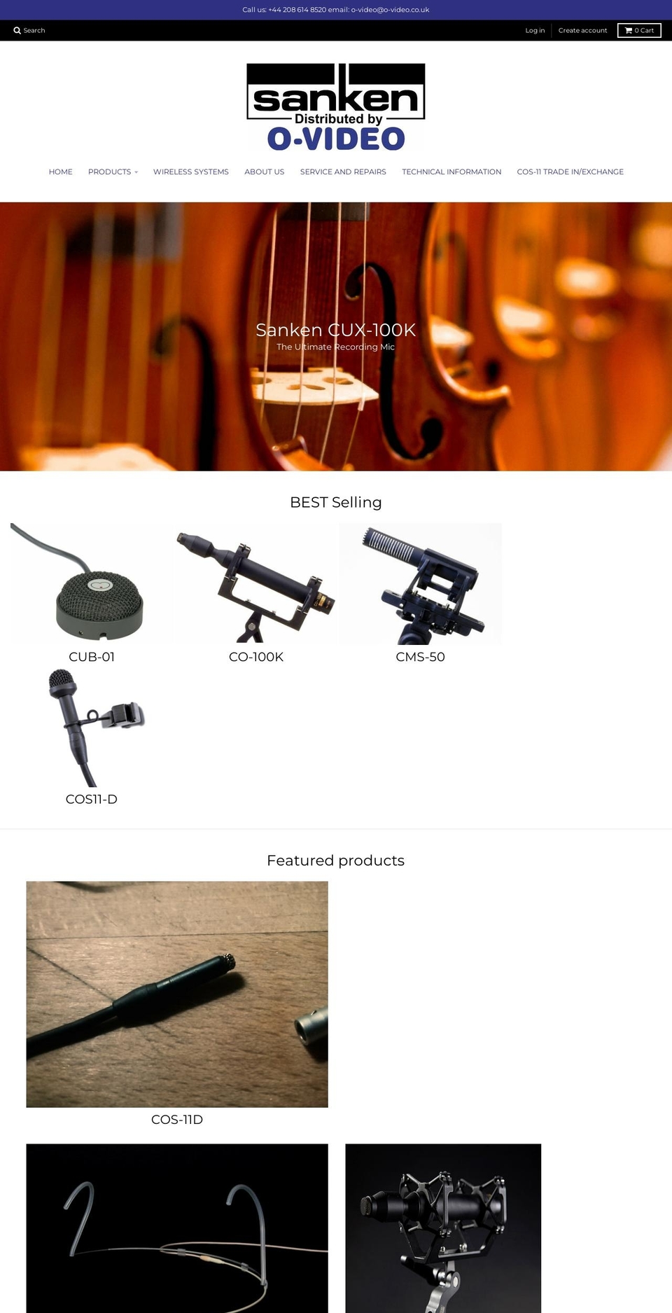 sanken-mic.co.uk shopify website screenshot