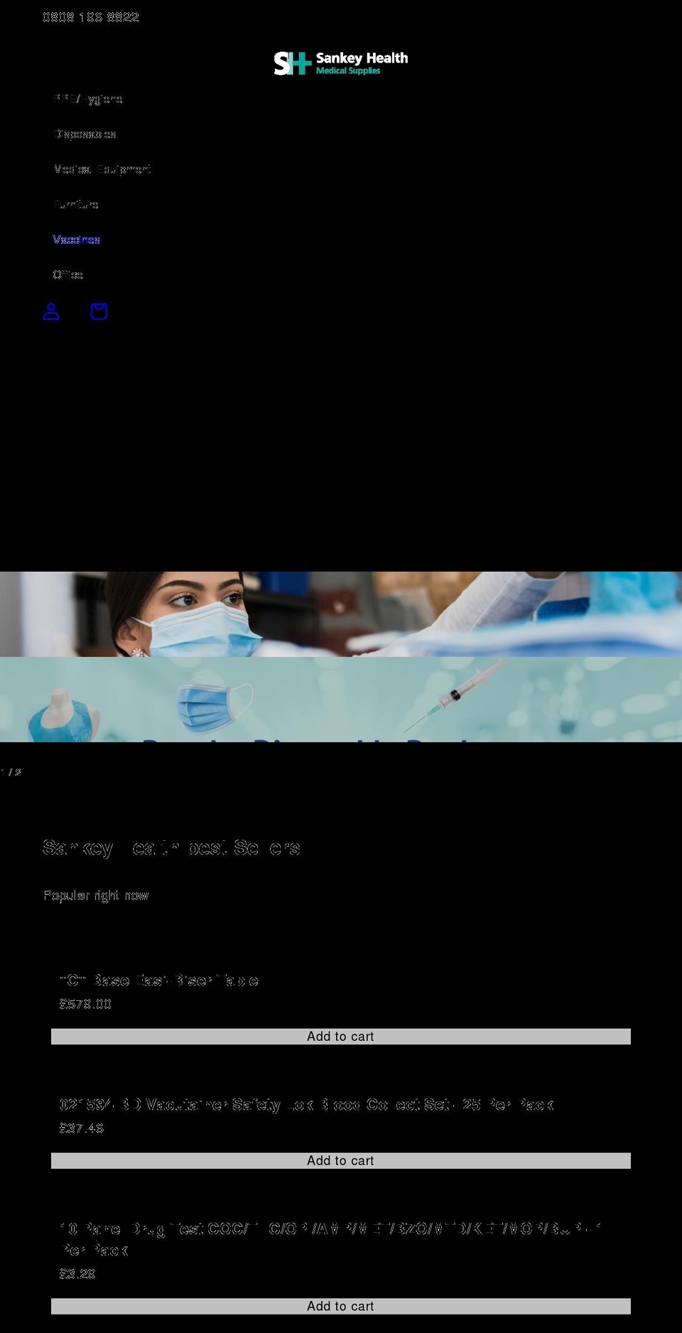 sankeyhealth.co.uk shopify website screenshot