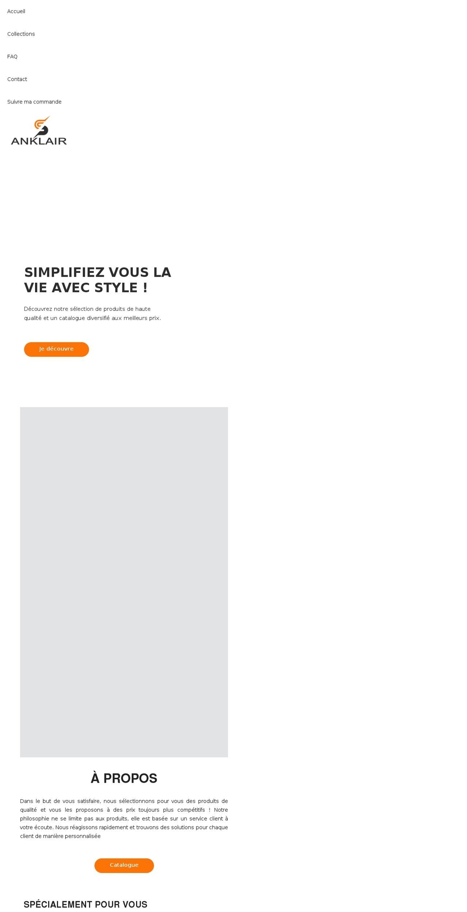 sanklair.com shopify website screenshot
