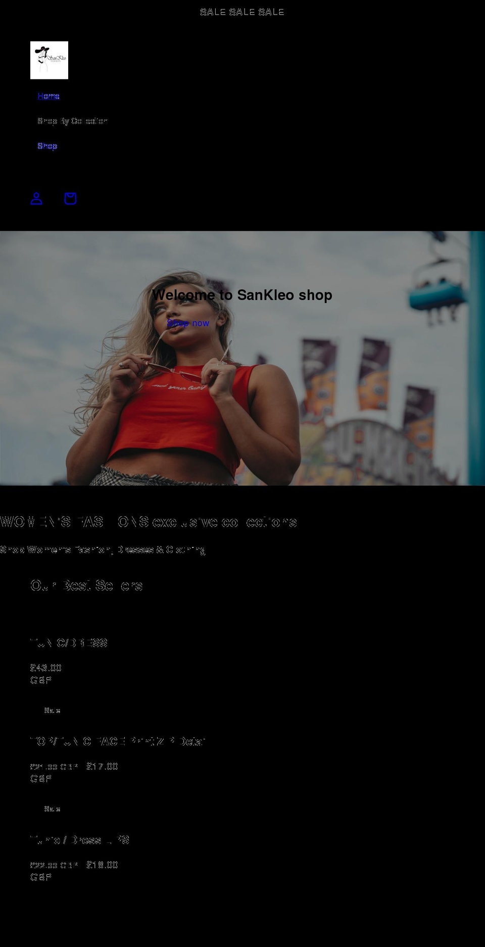 sankleo.com shopify website screenshot