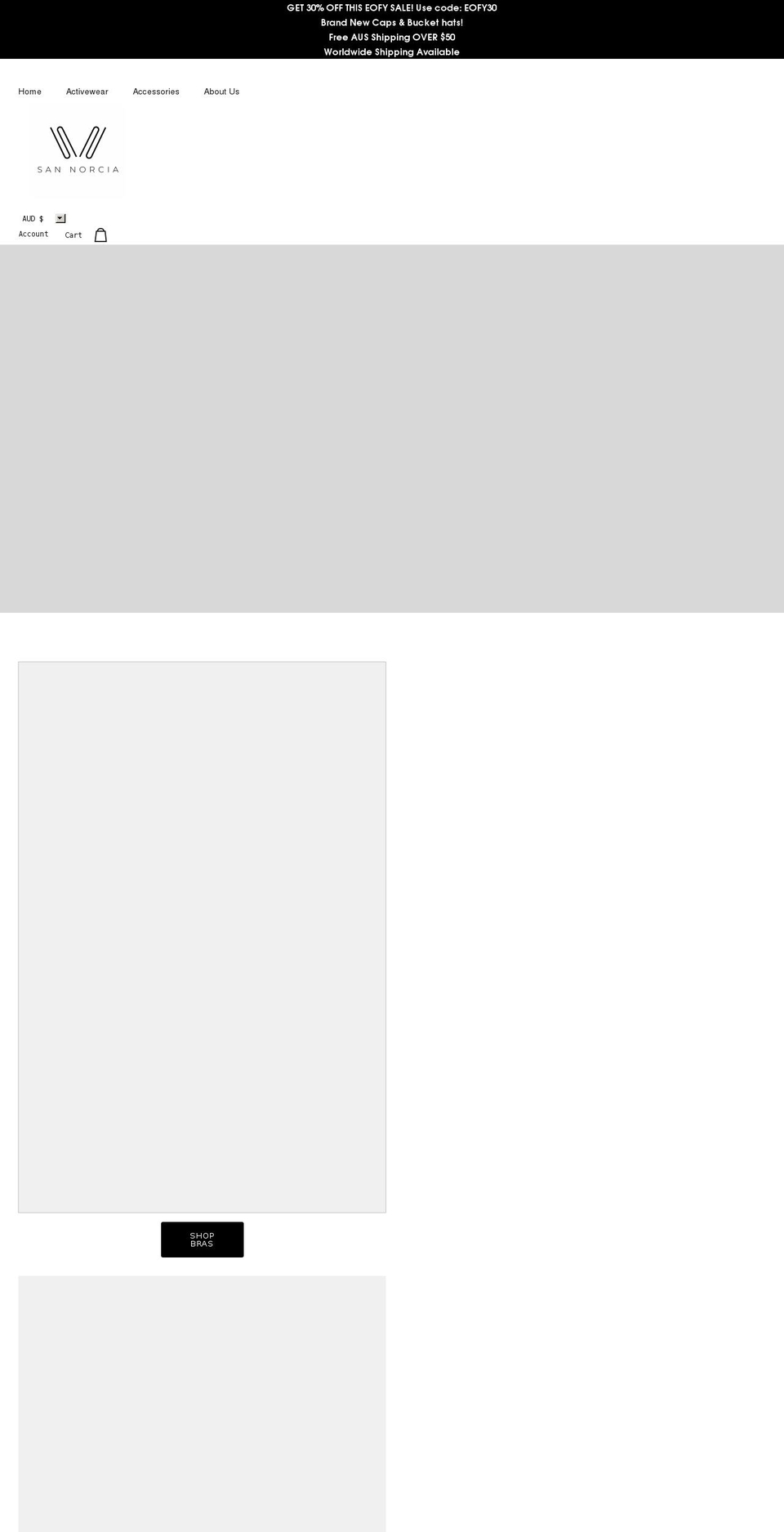 sannorcia.com shopify website screenshot