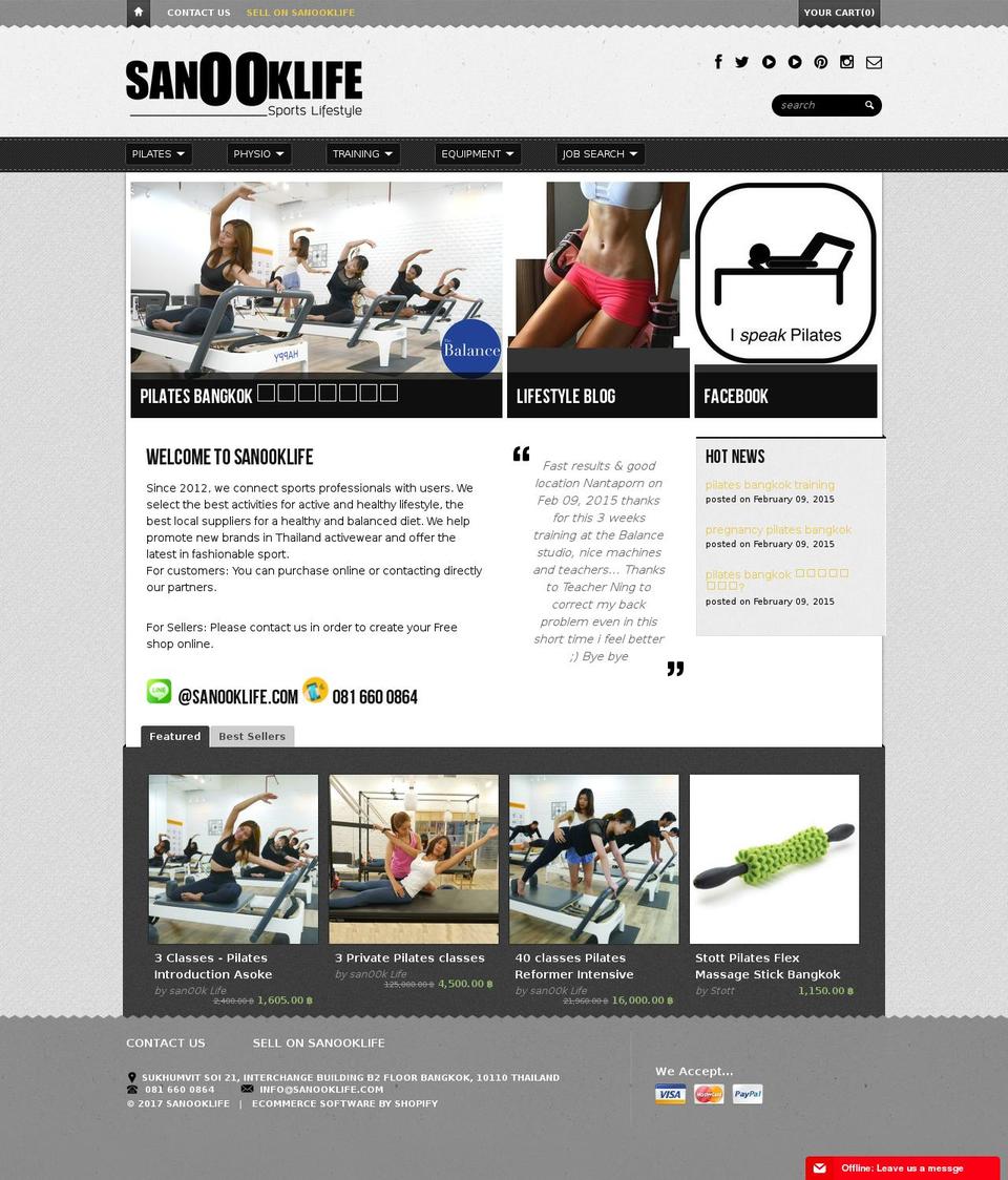 sanooklife.com shopify website screenshot