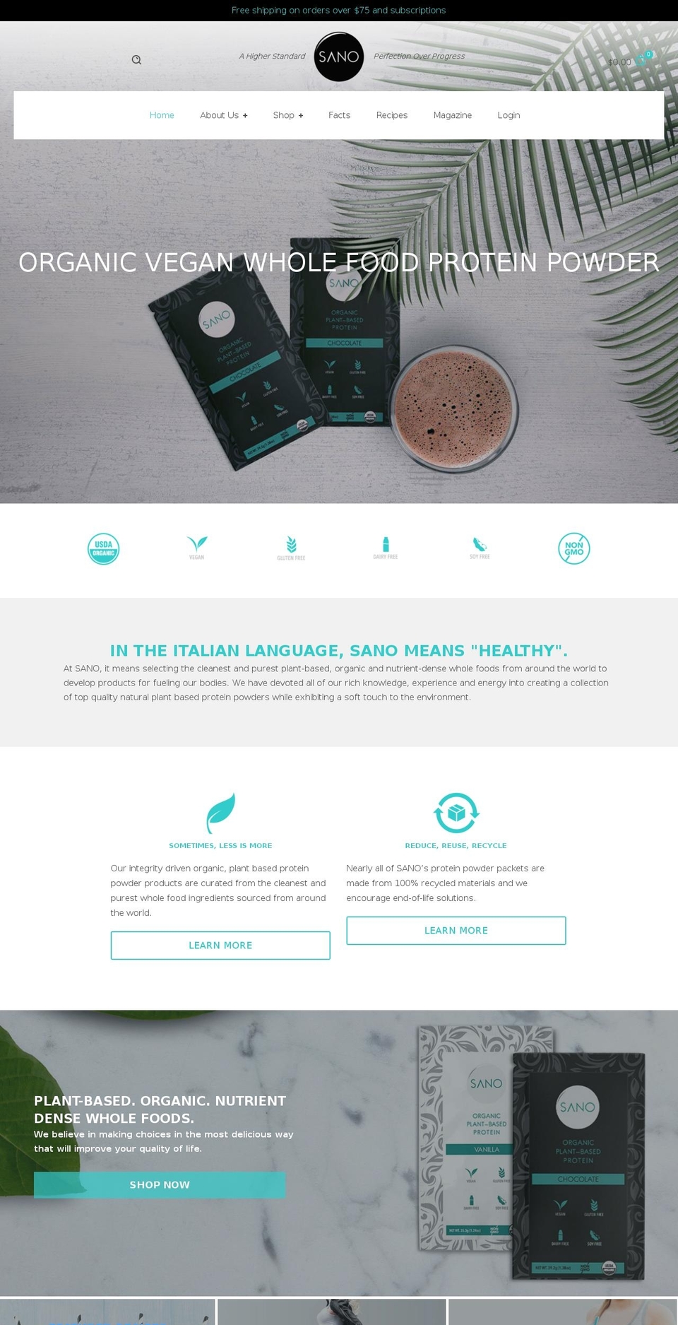 sanosphere.com shopify website screenshot