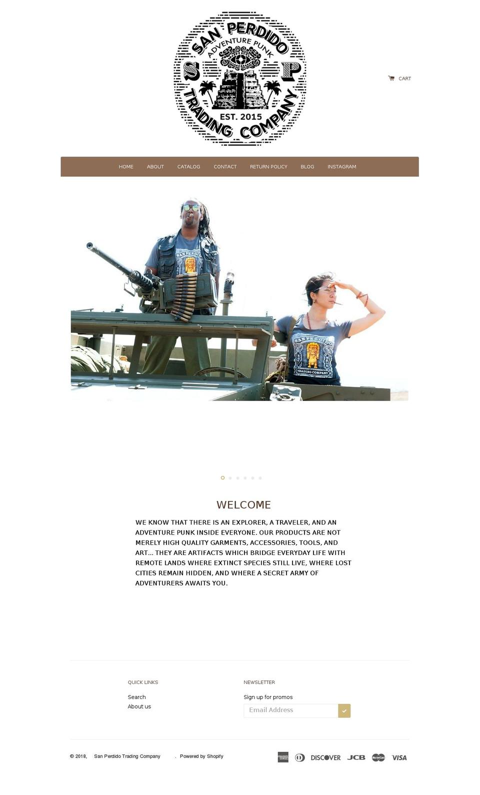 sanperdidotradingco.com — Shopify storefront screenshot