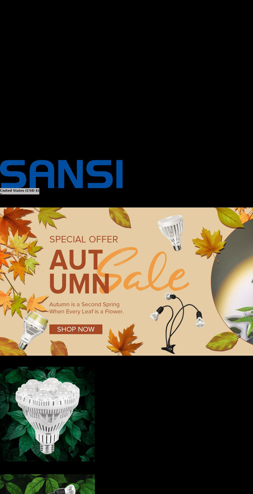 sansiled.com shopify website screenshot