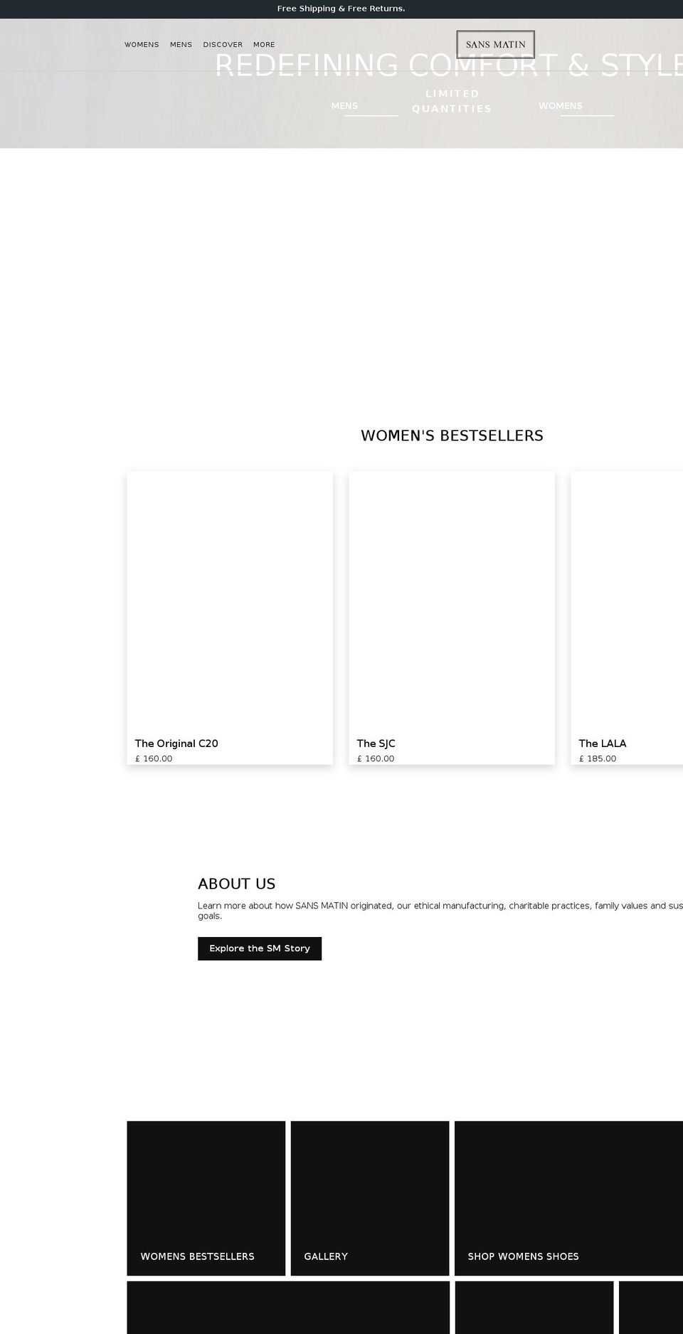 sansmatin.co.uk shopify website screenshot