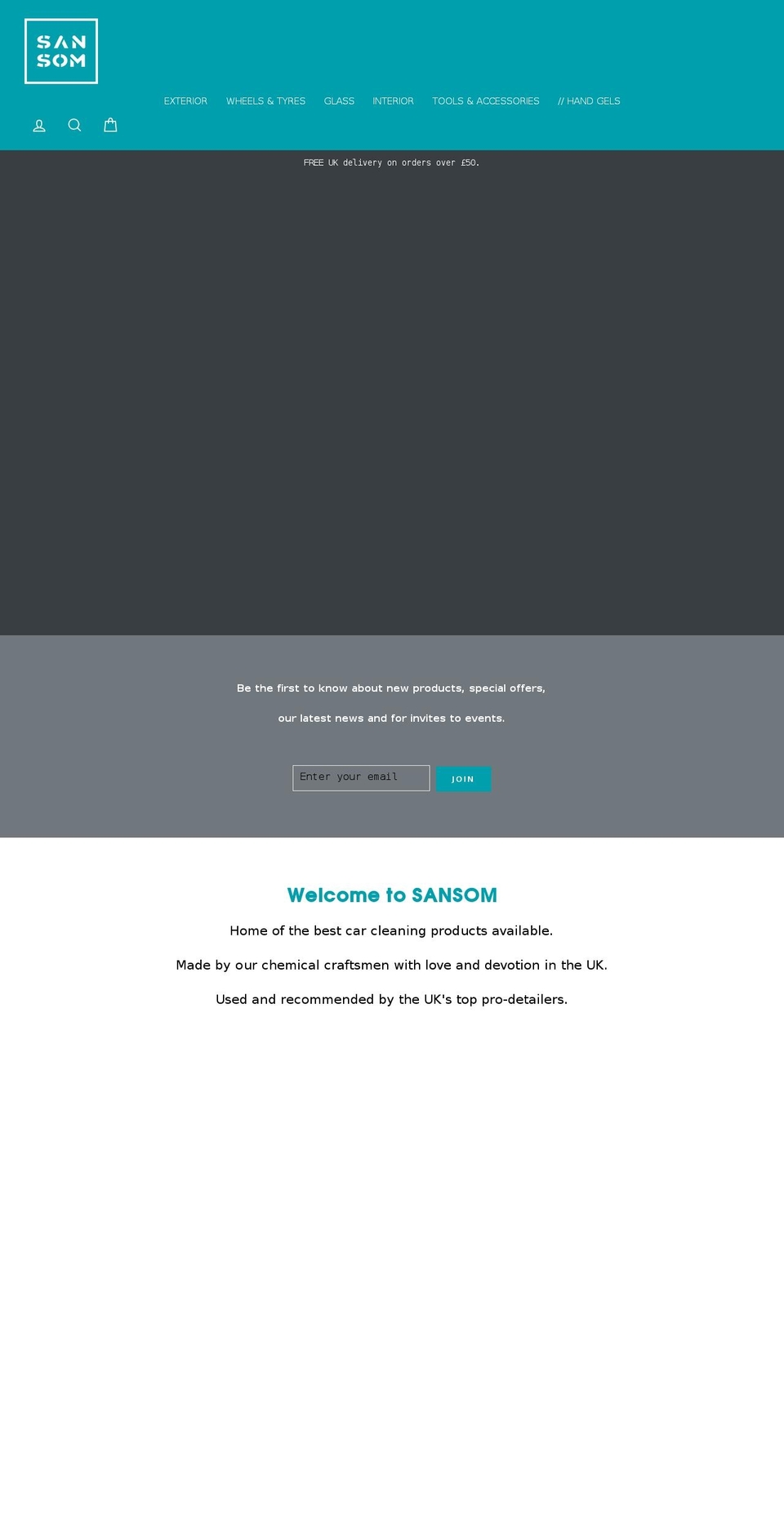 sansom.co.uk shopify website screenshot