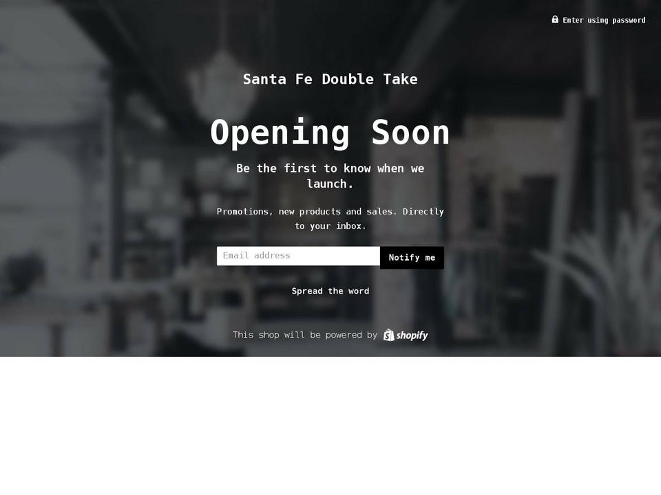 santa-fe-double-take.myshopify.com shopify website screenshot
