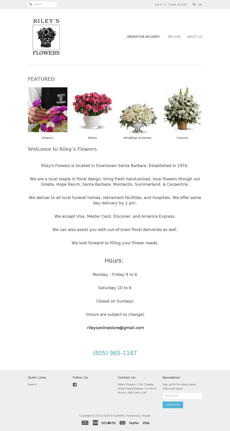 santabarbara-flowers.com shopify website screenshot