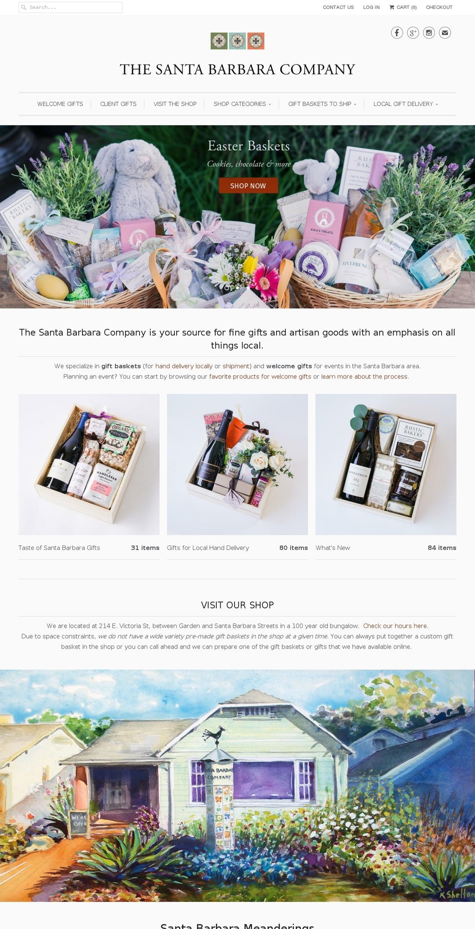 santabarbaracompany.com shopify website screenshot