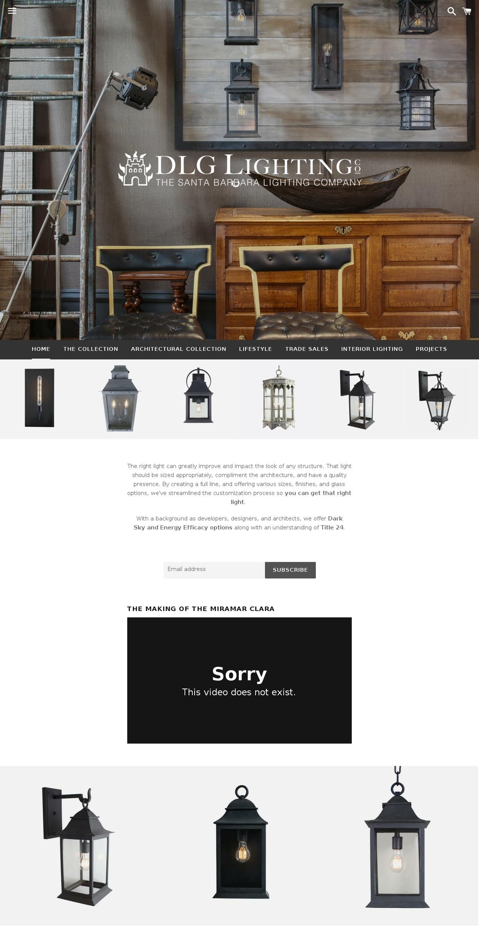 Santa Barbara Lighting Shopify theme site example santabarbaralightingco.com