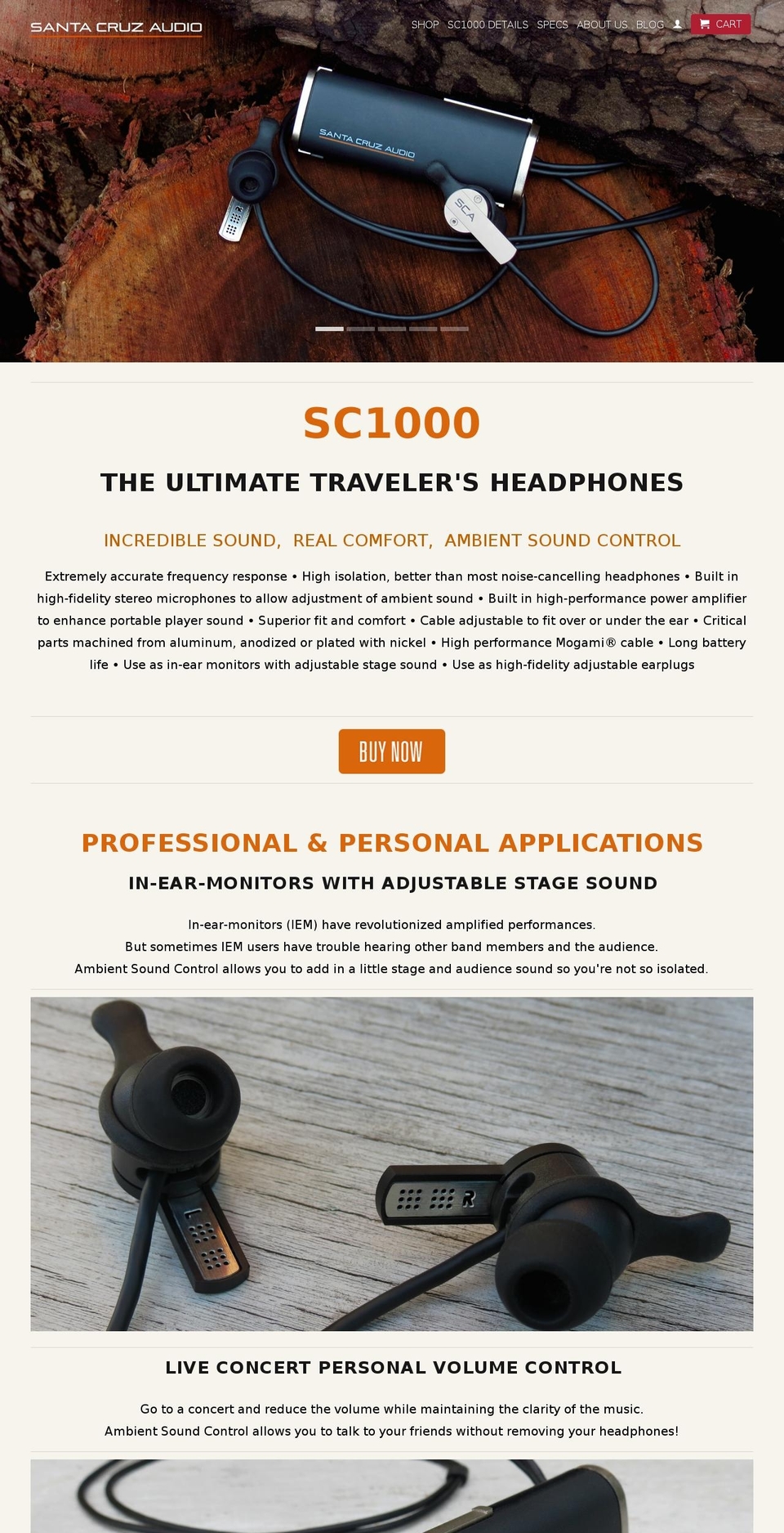 santacruzaudio.com shopify website screenshot