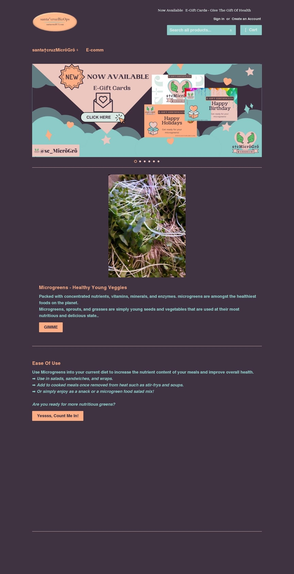 santacruzbuy.com shopify website screenshot