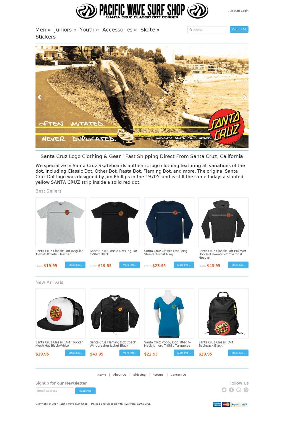 santacruzclassicdot.com shopify website screenshot