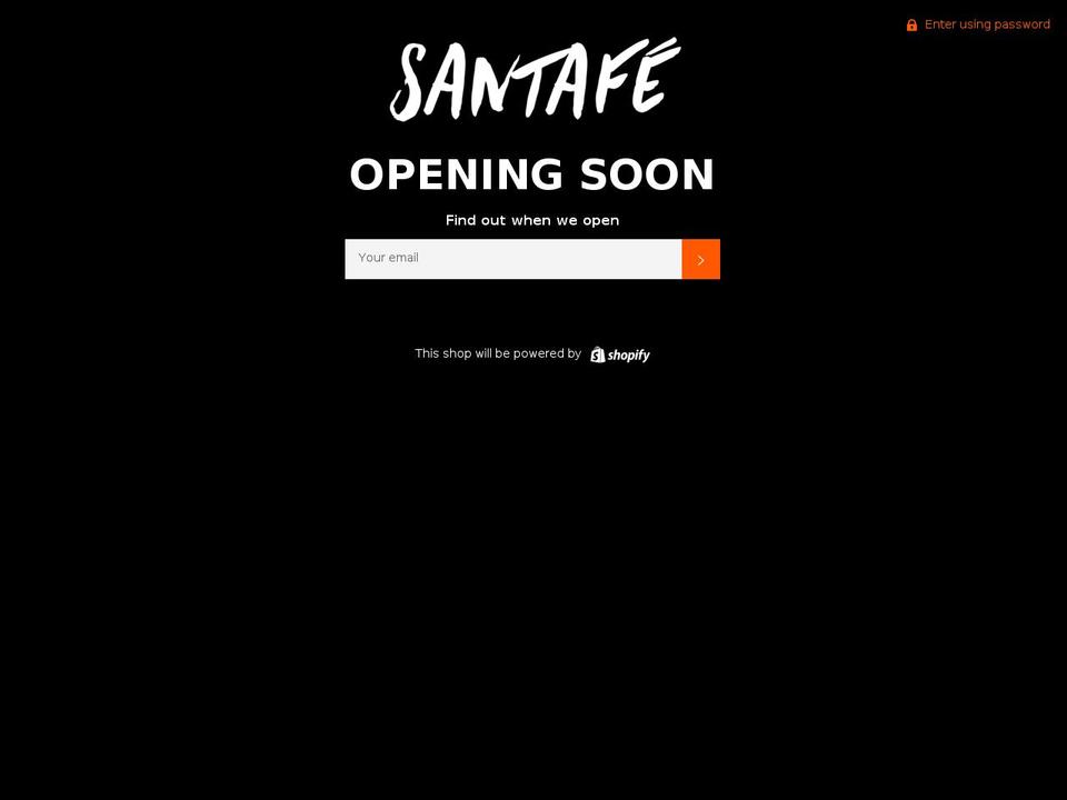 santafesunglasses.com shopify website screenshot