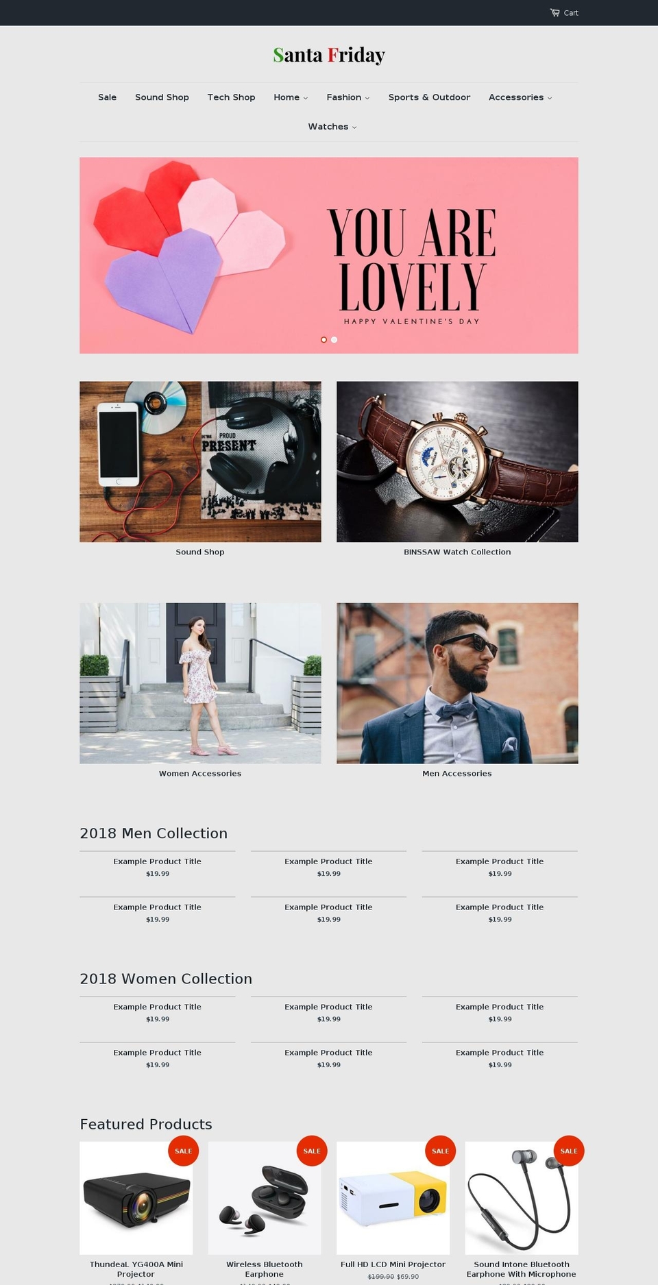 santafriday.com shopify website screenshot
