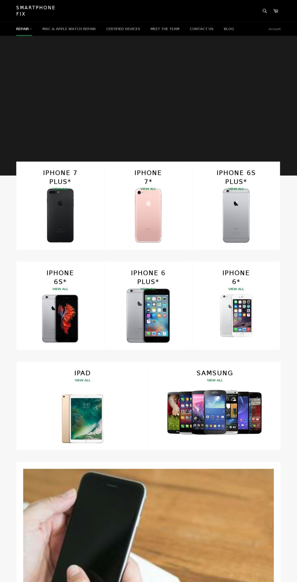 santamariacellphonerepair.com — Shopify storefront screenshot