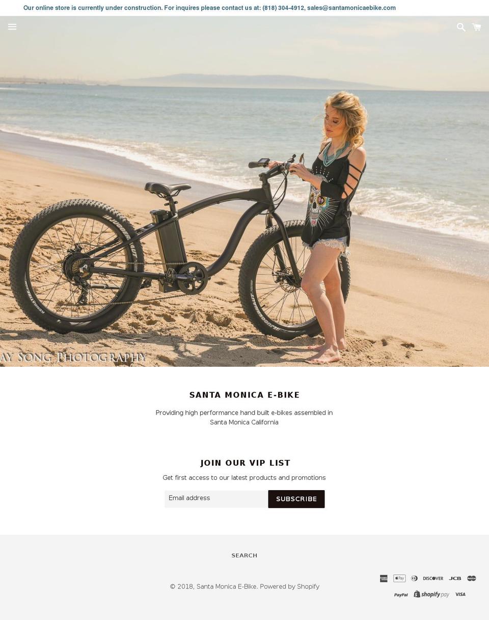 santamonicaebike.com — Shopify storefront screenshot