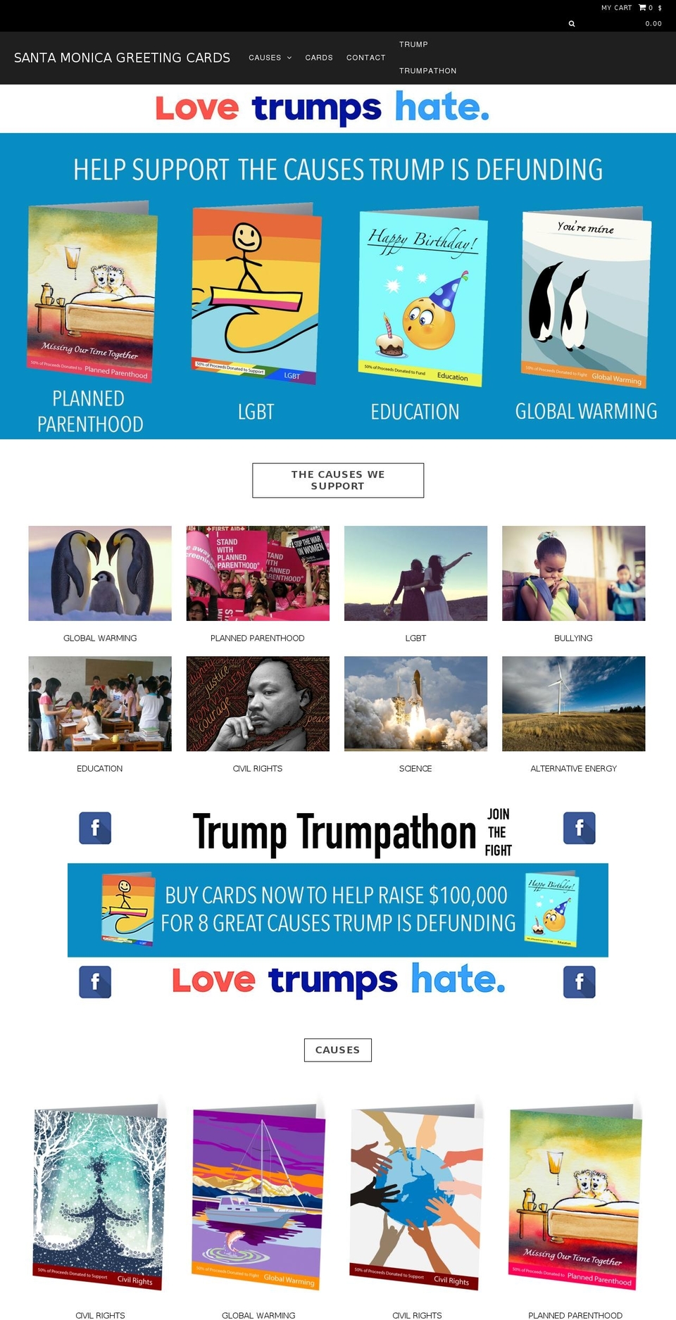 santamonicagreetingcards.com shopify website screenshot