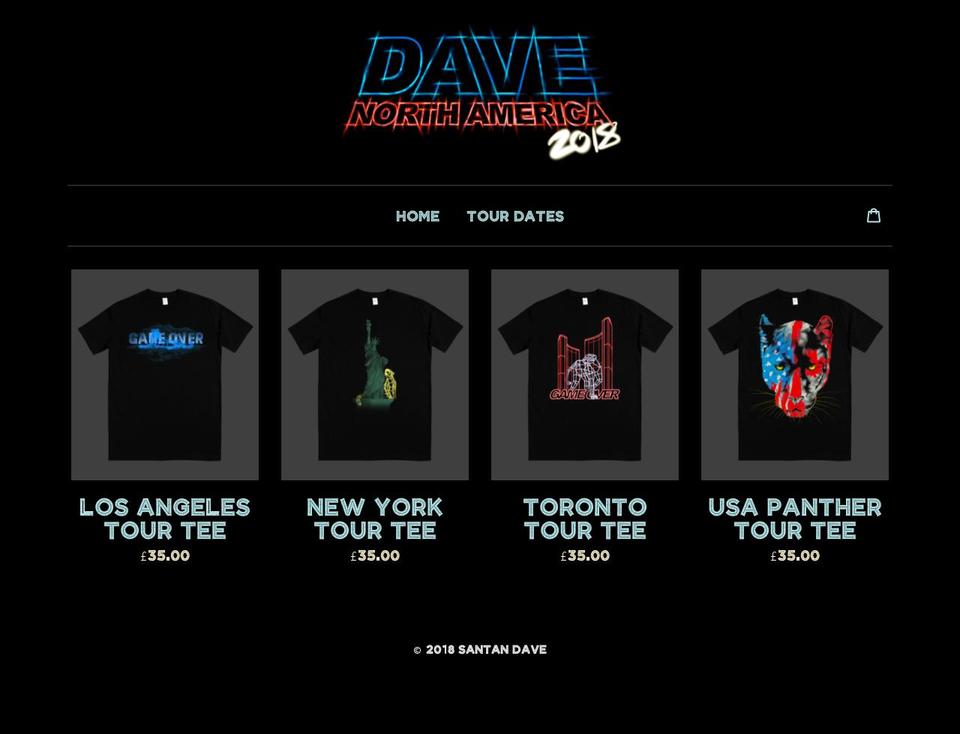 santandave.com shopify website screenshot