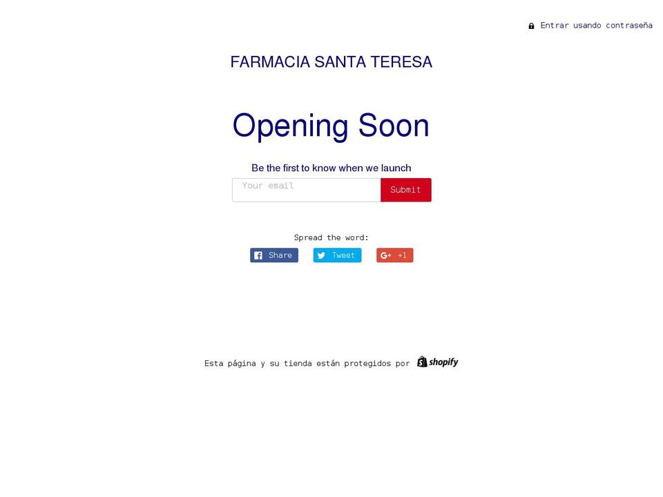 santateresarx.com shopify website screenshot