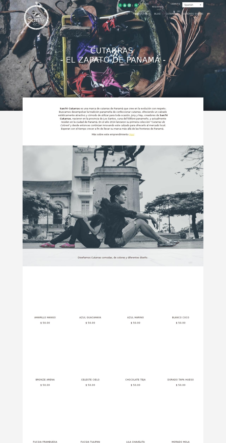 santecutarras.com shopify website screenshot