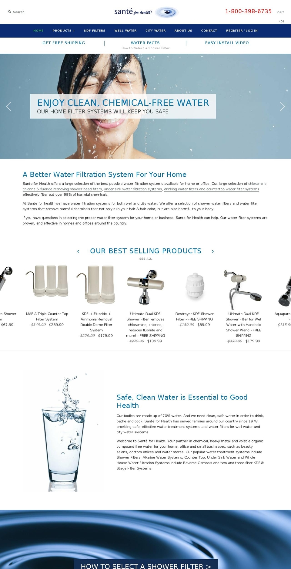 santeforhealth.com shopify website screenshot