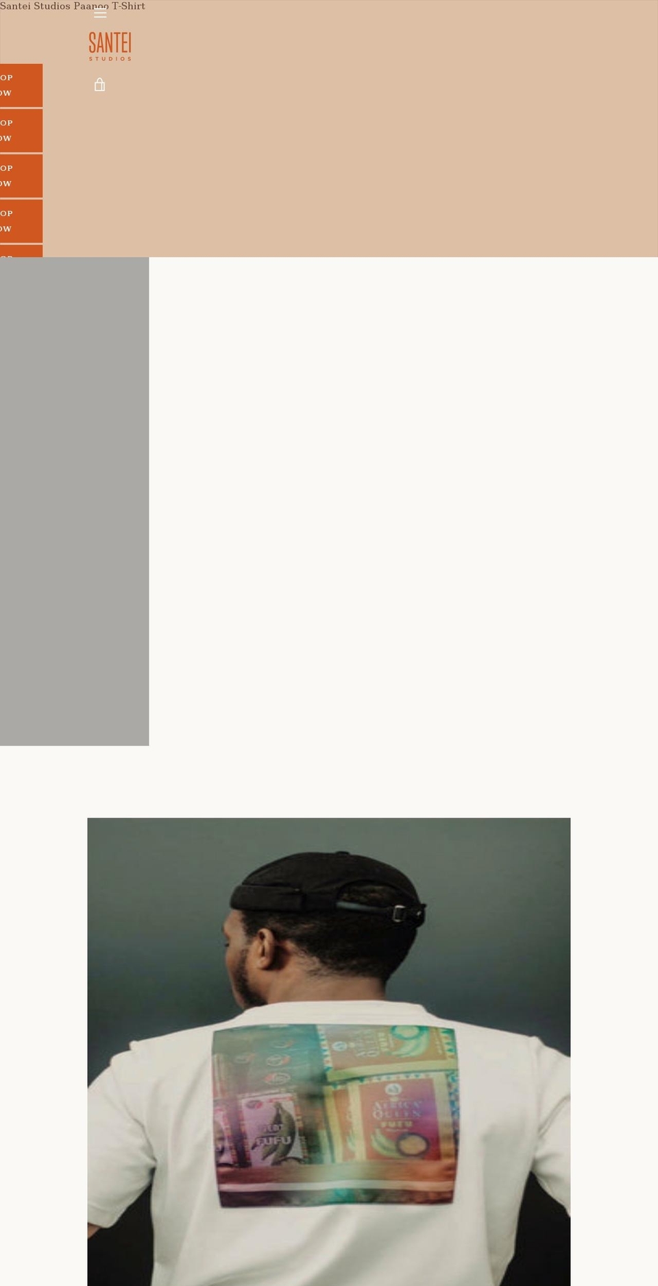 santeistudios.com shopify website screenshot