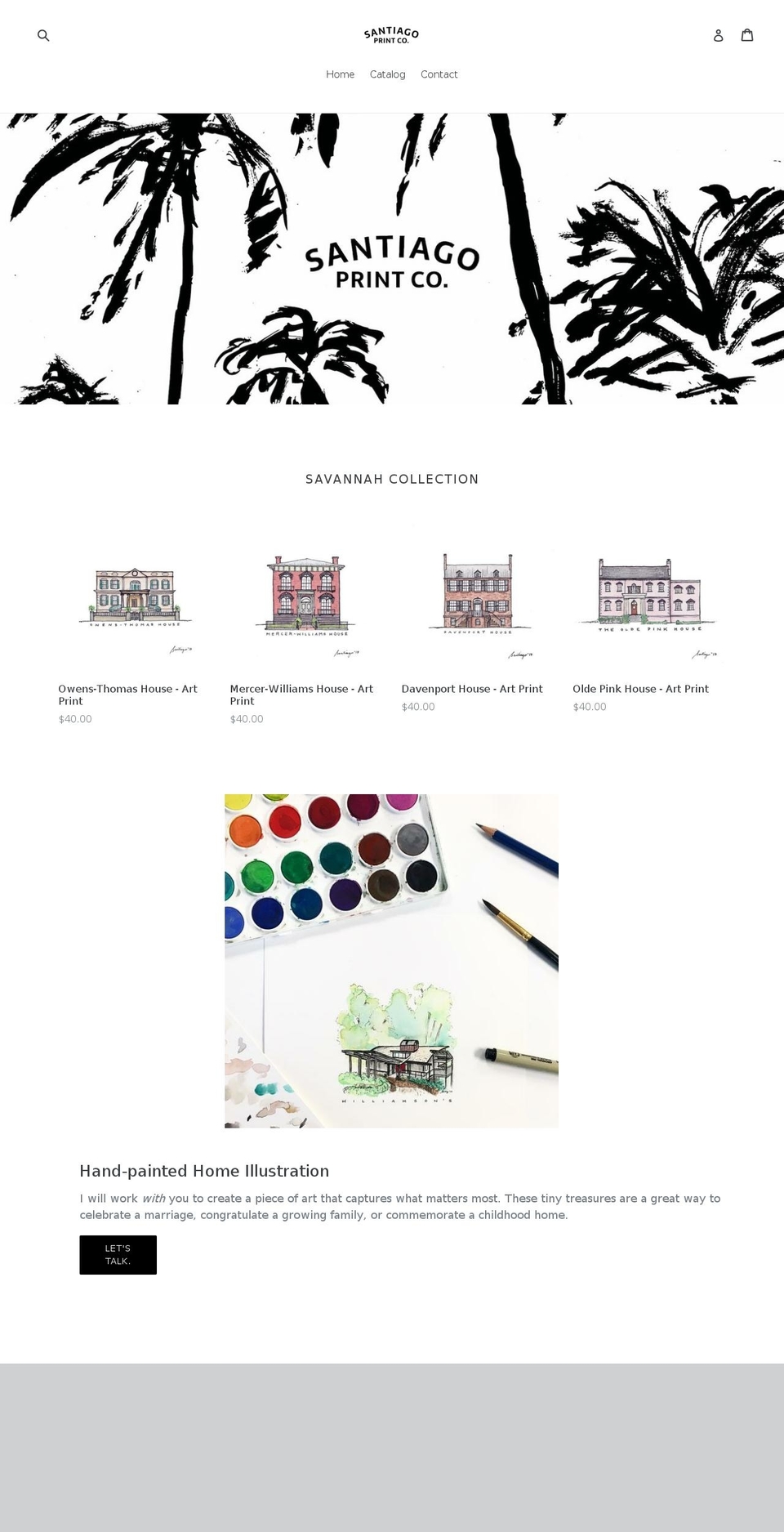 santiagoprintco.com — Shopify storefront screenshot