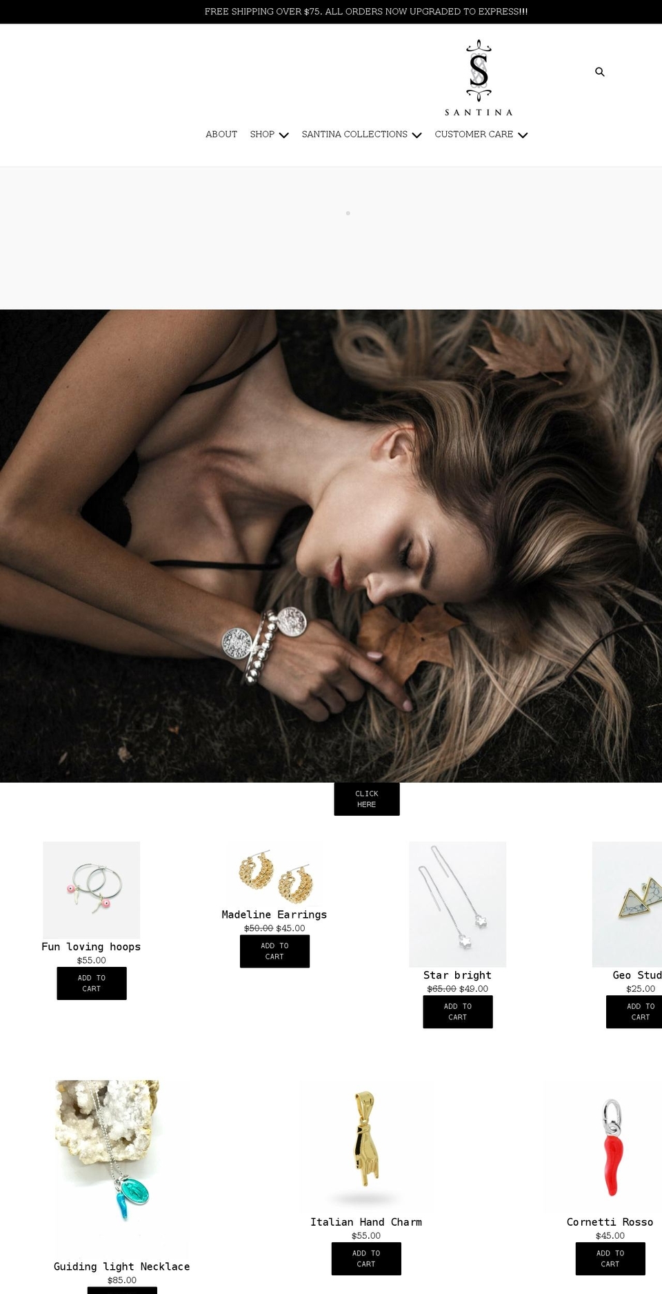 santina.com.au shopify website screenshot